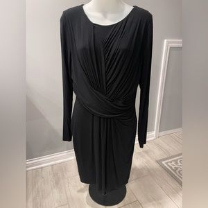 CeCe by Cynthia Steffe Black Cocktail L  Dress  Body Shaping  Knee Length Cozy